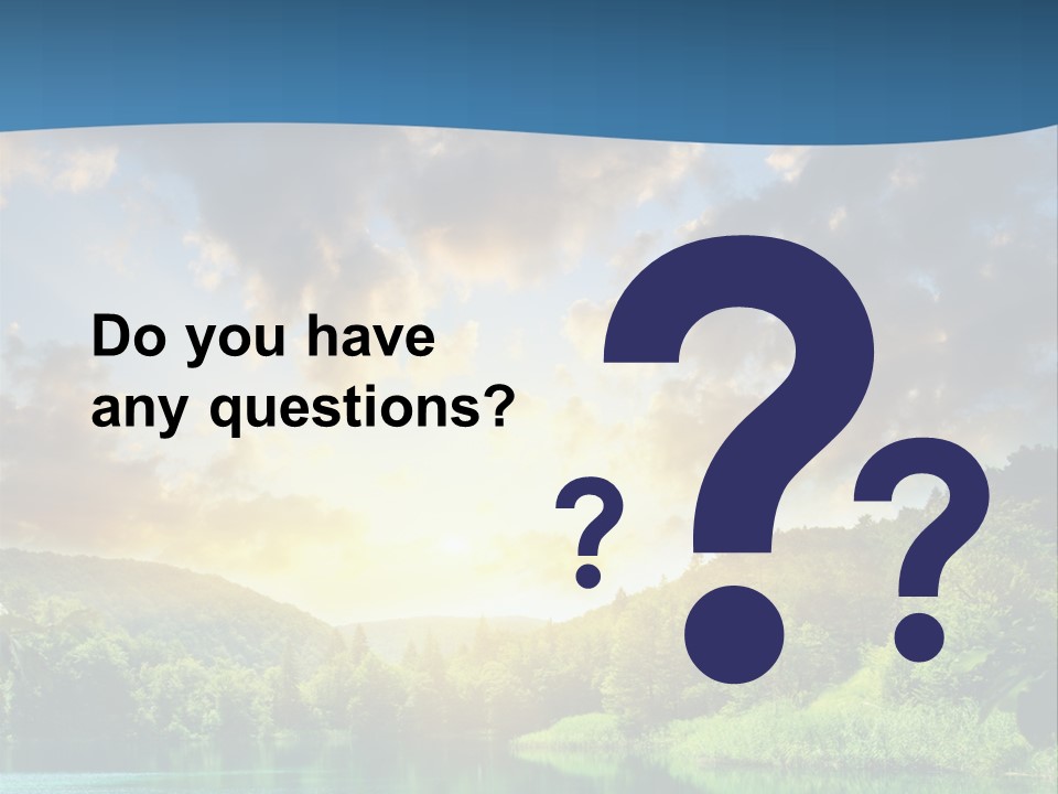 Lake At Sunset PowerPoint Template