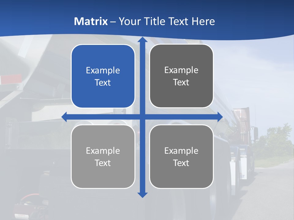 Fuel Tanker On The Road PowerPoint Template
