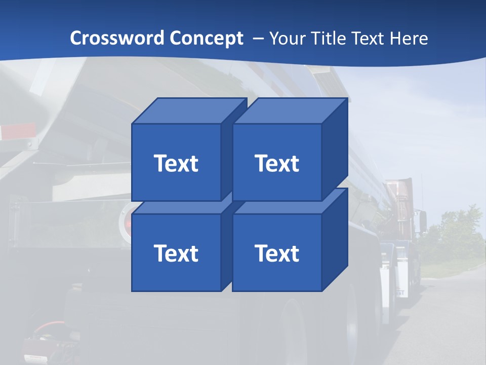 Fuel Tanker On The Road PowerPoint Template