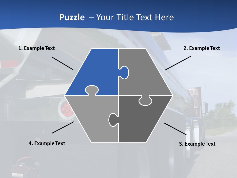 Fuel Tanker On The Road PowerPoint Template