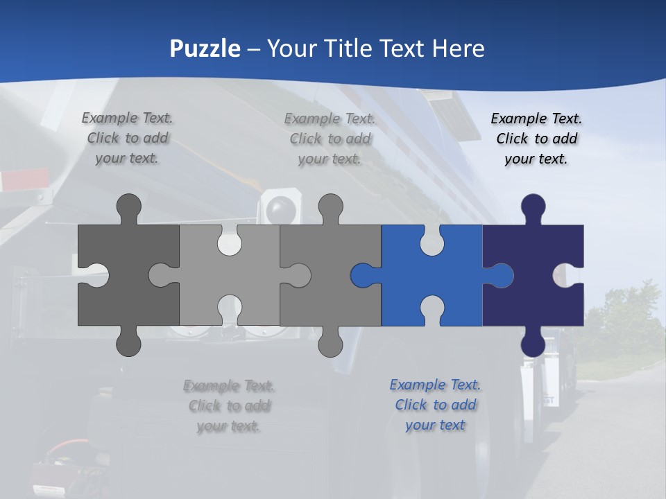 Fuel Tanker On The Road PowerPoint Template