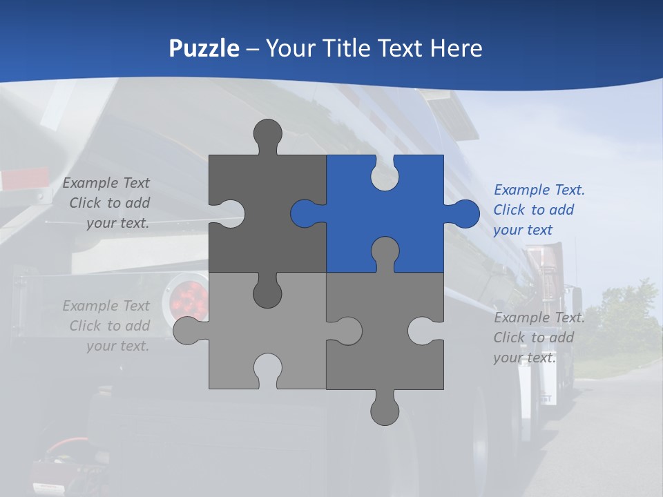 Fuel Tanker On The Road PowerPoint Template