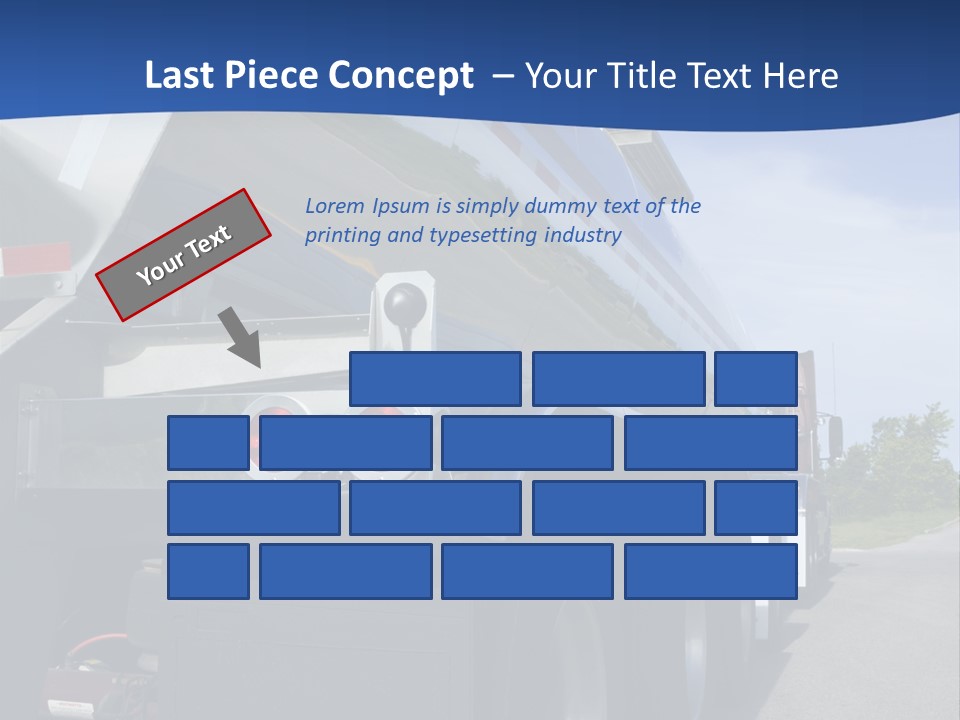Fuel Tanker On The Road PowerPoint Template