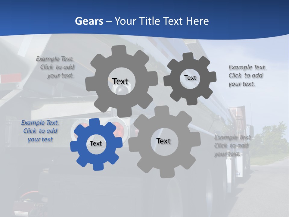 Fuel Tanker On The Road PowerPoint Template