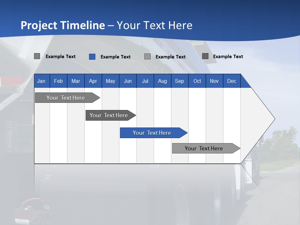 Fuel Tanker On The Road PowerPoint Template