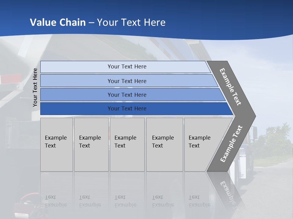 Fuel Tanker On The Road PowerPoint Template