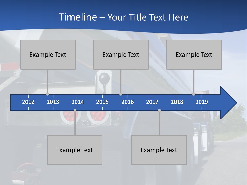 Fuel Tanker On The Road PowerPoint Template