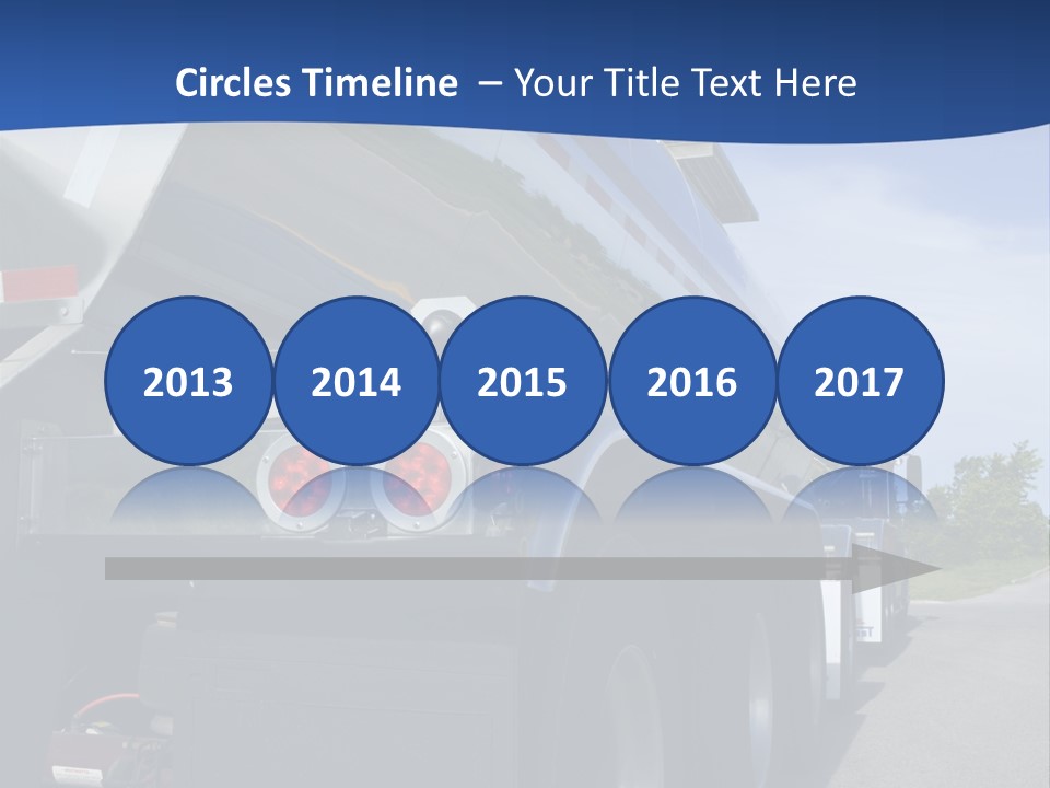 Fuel Tanker On The Road PowerPoint Template