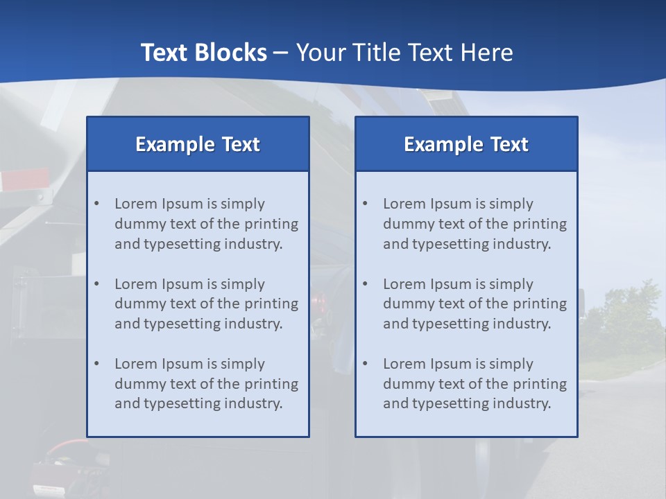 Fuel Tanker On The Road PowerPoint Template