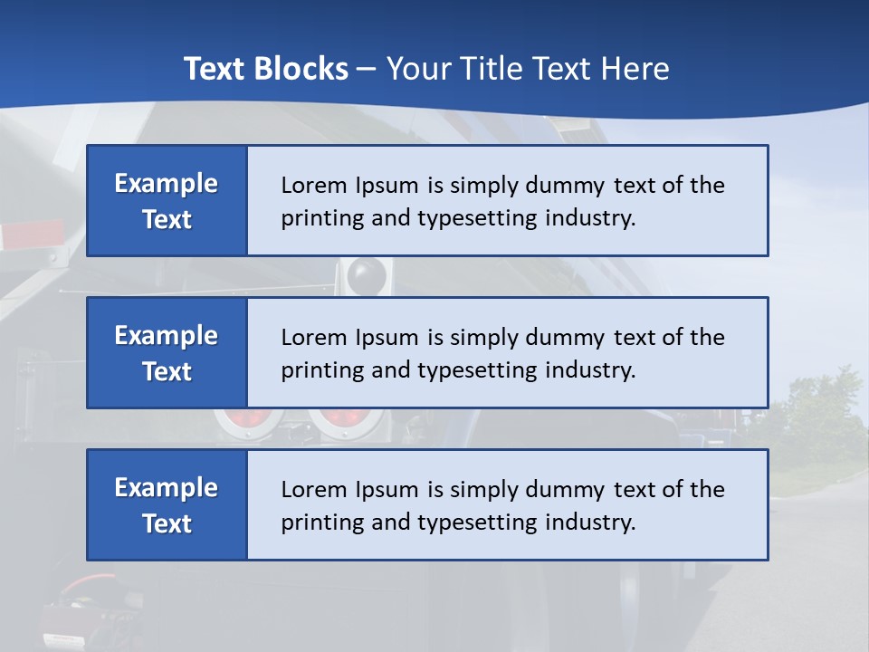 Fuel Tanker On The Road PowerPoint Template
