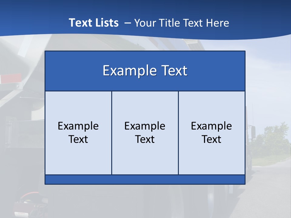 Fuel Tanker On The Road PowerPoint Template