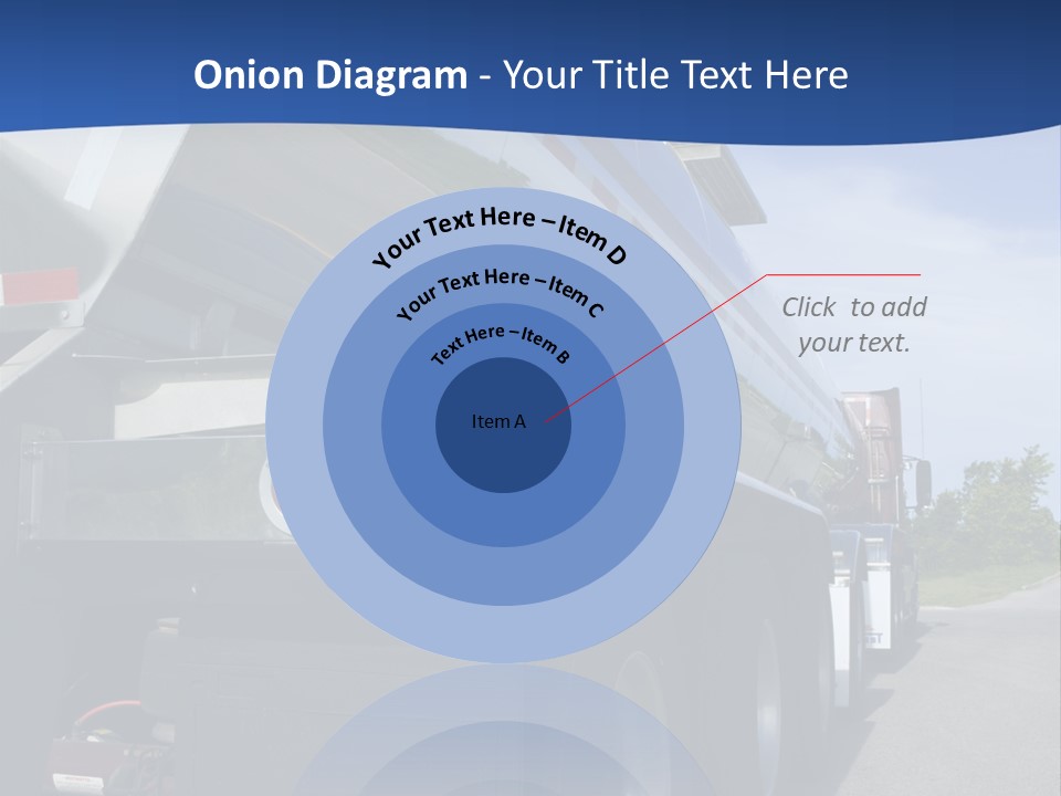 Fuel Tanker On The Road PowerPoint Template
