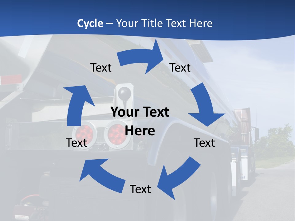 Fuel Tanker On The Road PowerPoint Template