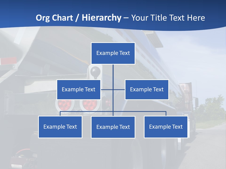 Fuel Tanker On The Road PowerPoint Template