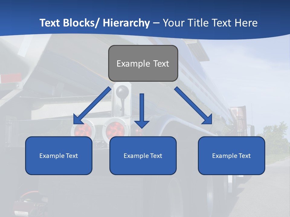 Fuel Tanker On The Road PowerPoint Template