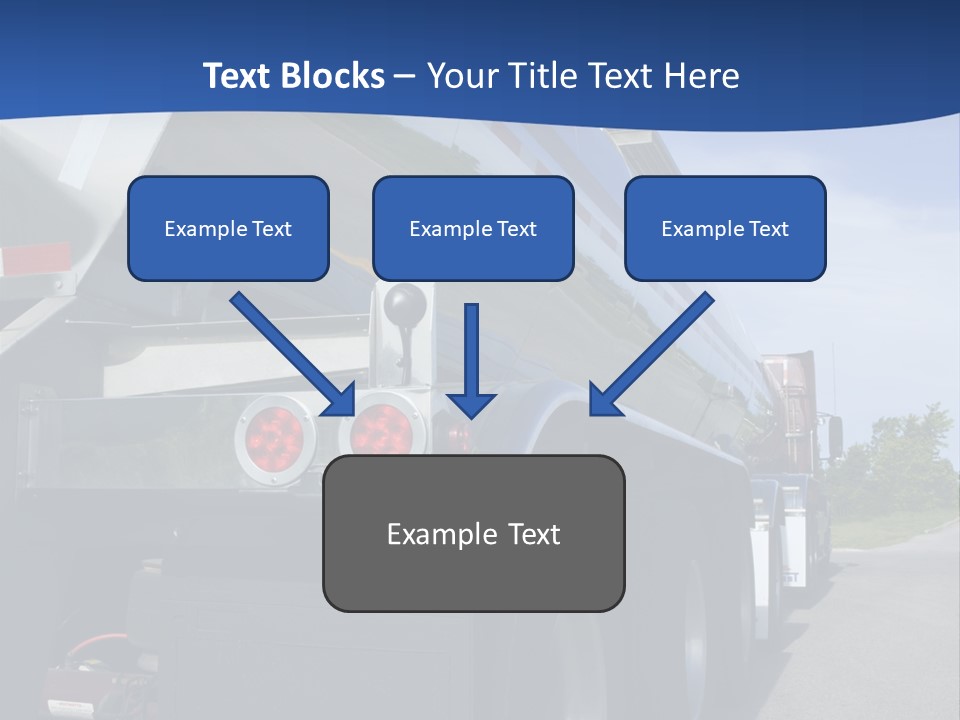 Fuel Tanker On The Road PowerPoint Template