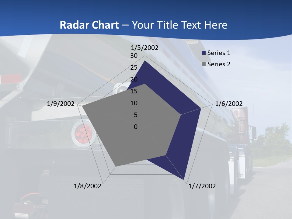 Fuel Tanker On The Road PowerPoint Template