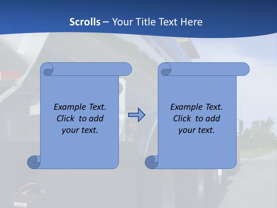 Fuel Tanker On The Road PowerPoint Template