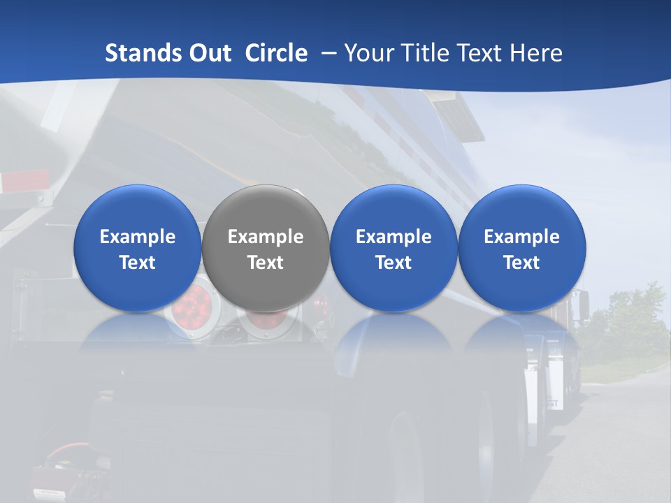 Fuel Tanker On The Road PowerPoint Template