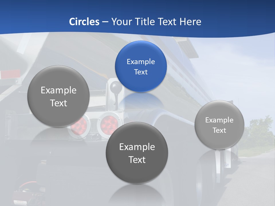 Fuel Tanker On The Road PowerPoint Template
