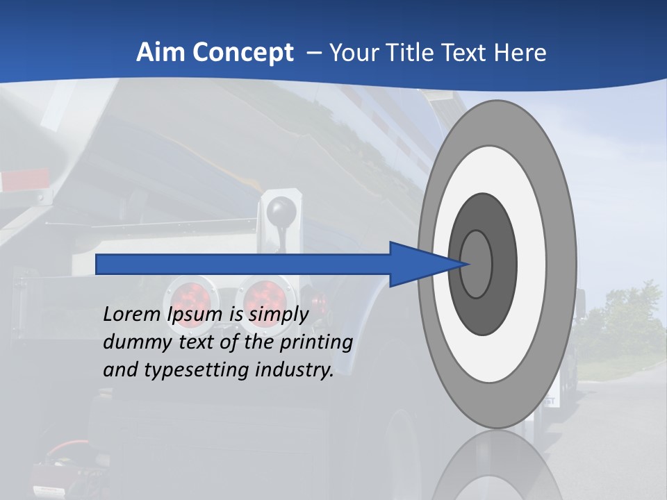 Fuel Tanker On The Road PowerPoint Template