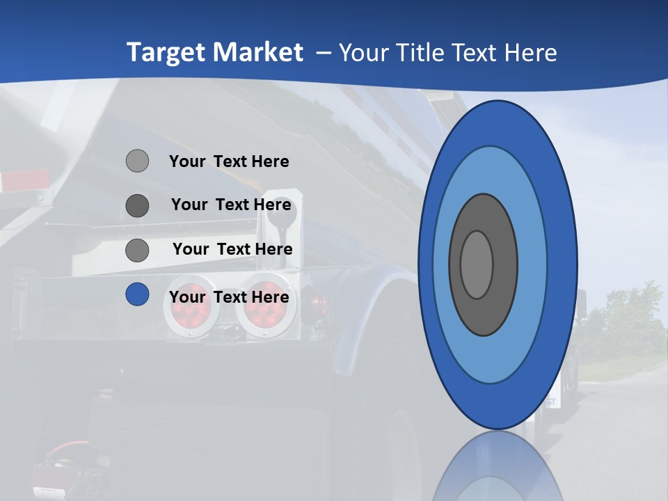 Fuel Tanker On The Road PowerPoint Template