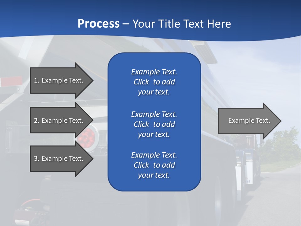 Fuel Tanker On The Road PowerPoint Template