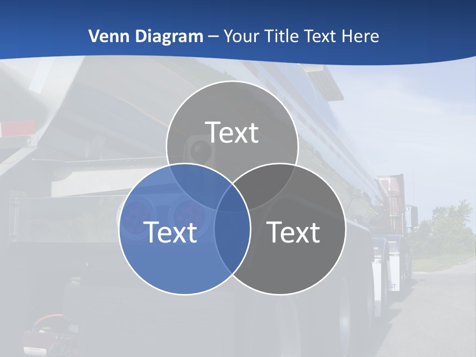 Fuel Tanker On The Road PowerPoint Template