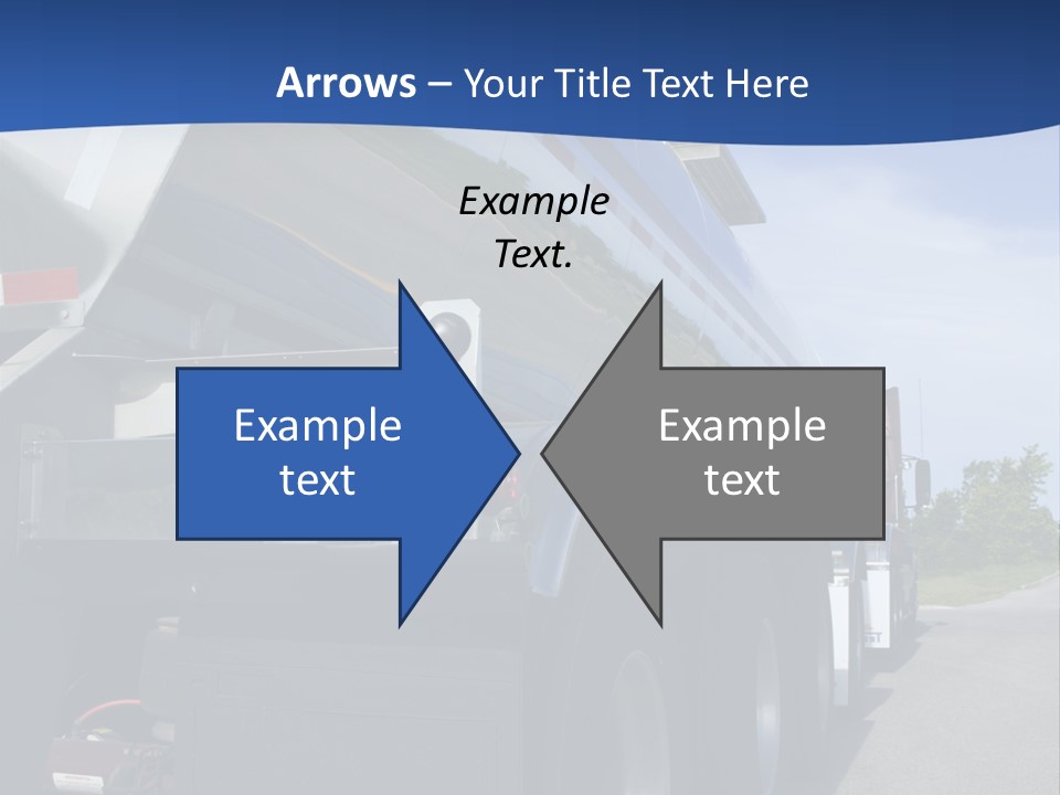 Fuel Tanker On The Road PowerPoint Template