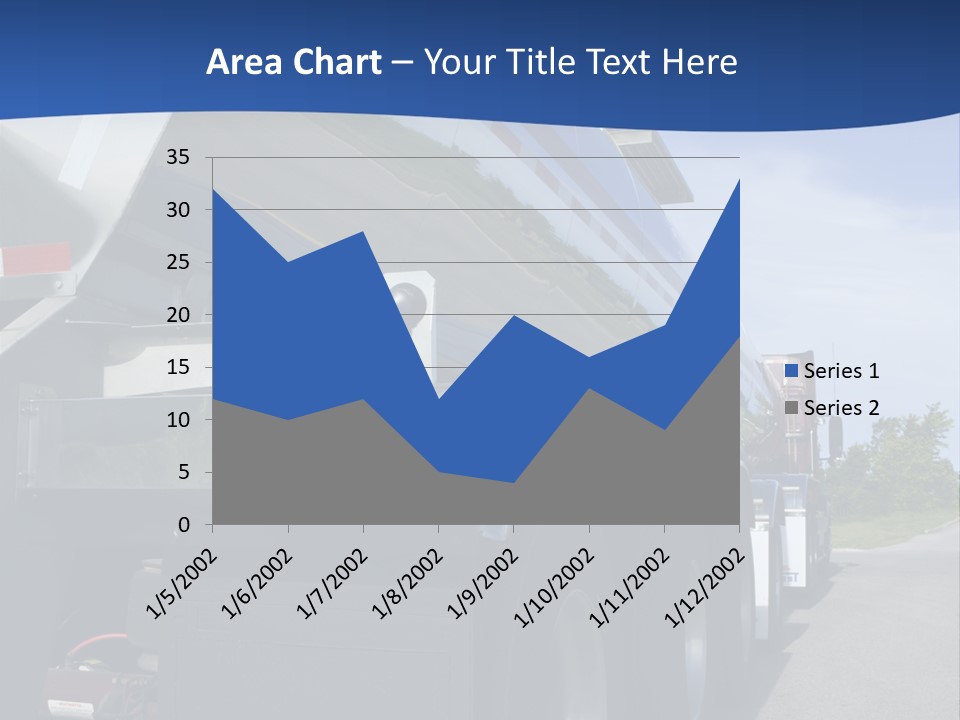 Fuel Tanker On The Road PowerPoint Template