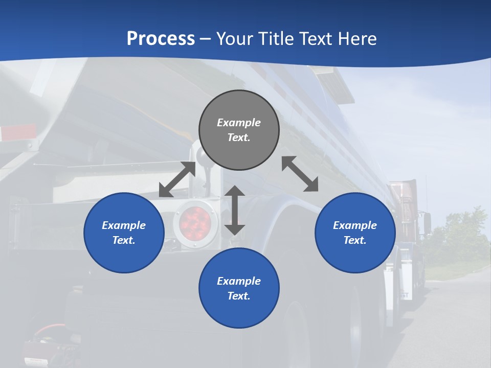 Fuel Tanker On The Road PowerPoint Template