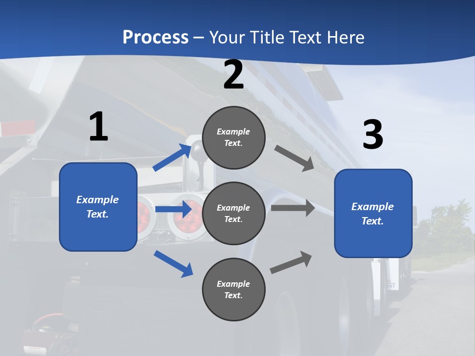 Fuel Tanker On The Road PowerPoint Template