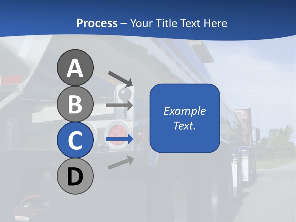 Fuel Tanker On The Road PowerPoint Template