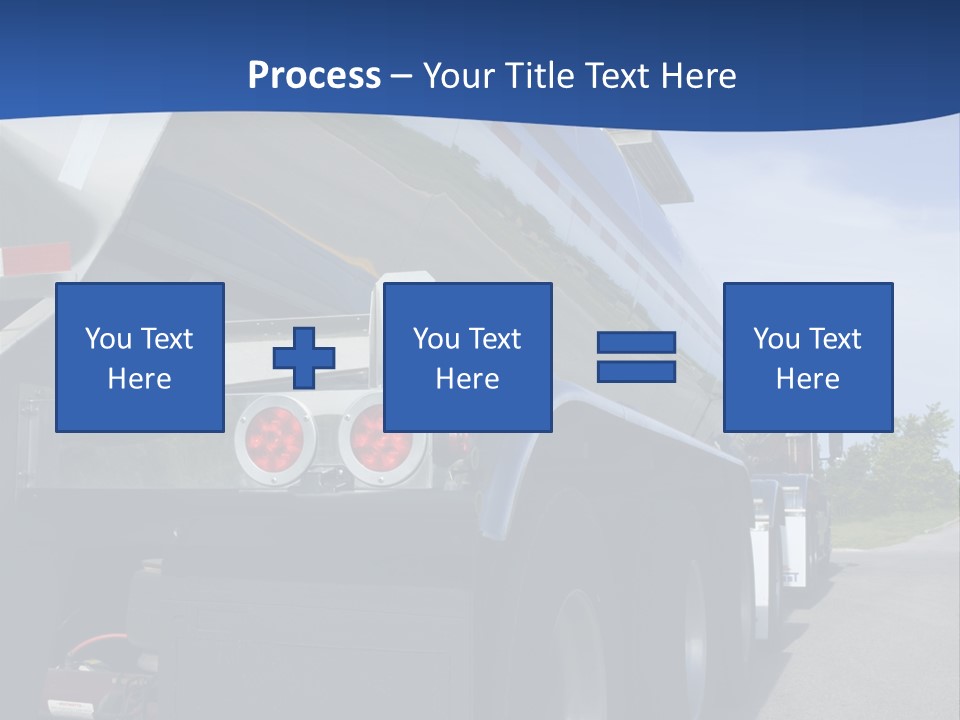 Fuel Tanker On The Road PowerPoint Template