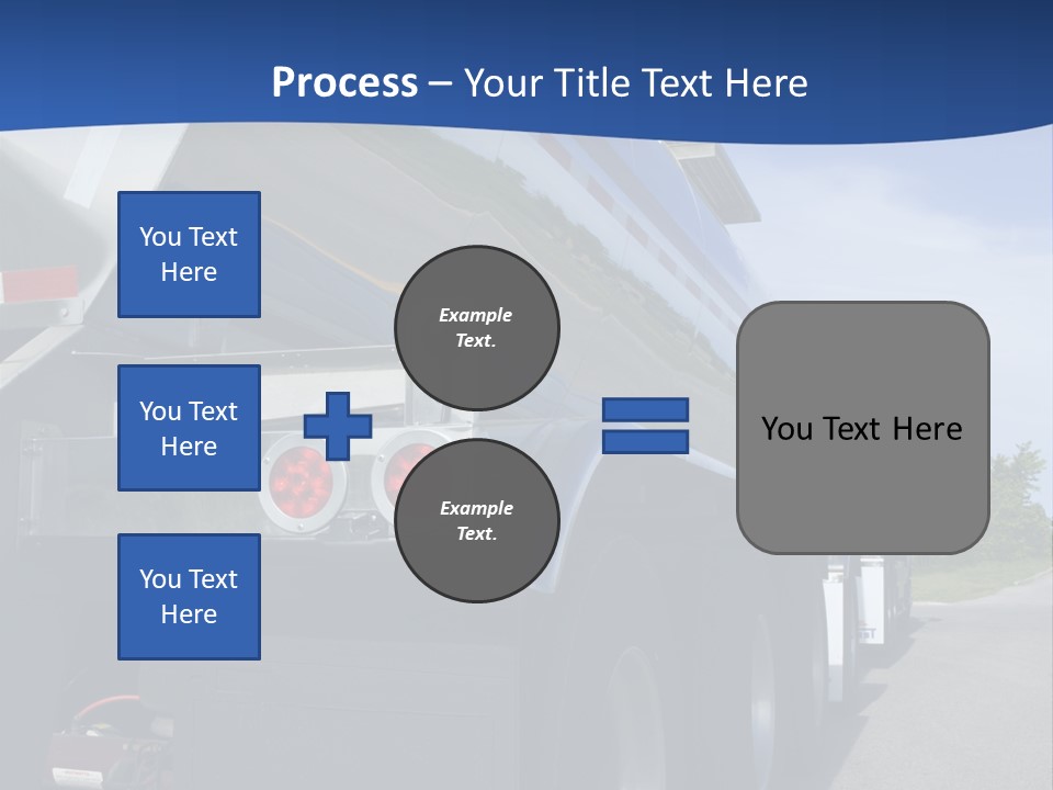 Fuel Tanker On The Road PowerPoint Template