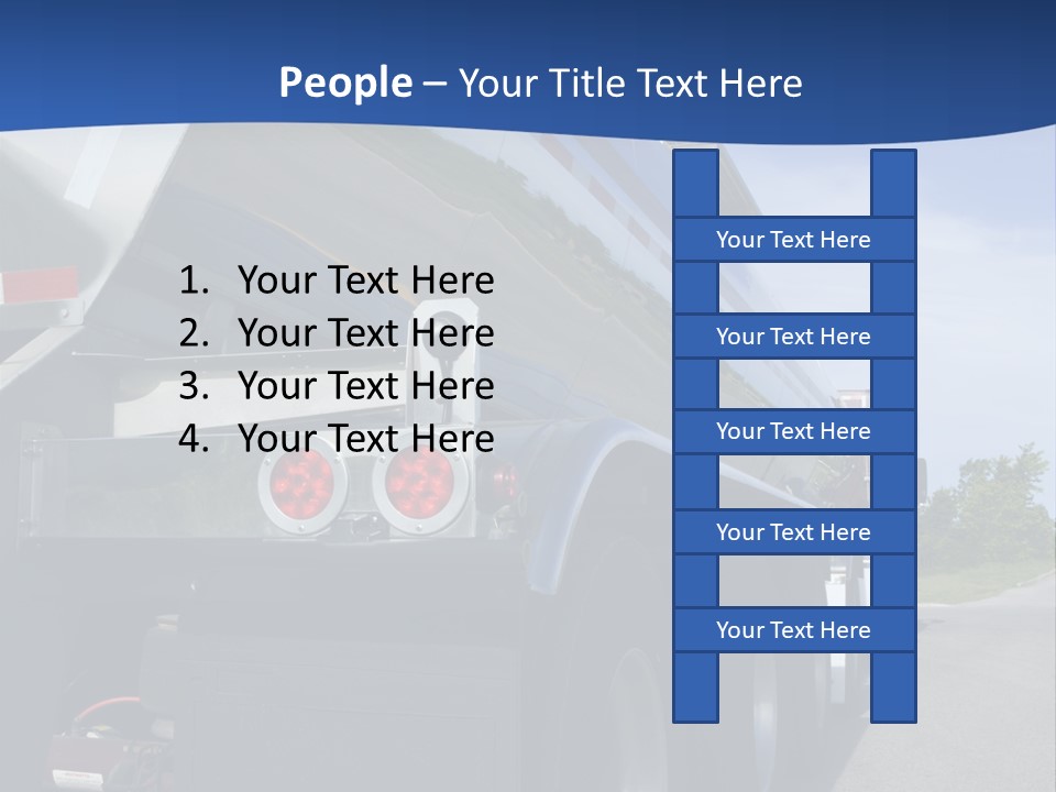 Fuel Tanker On The Road PowerPoint Template