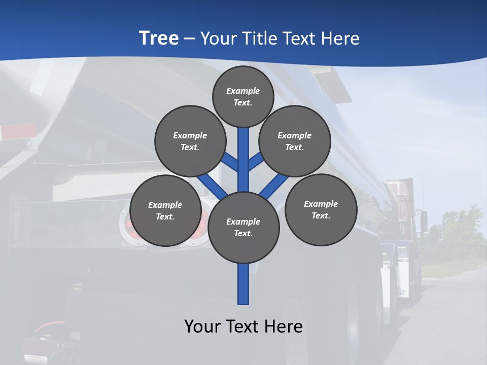Fuel Tanker On The Road PowerPoint Template