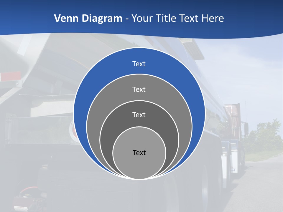 Fuel Tanker On The Road PowerPoint Template