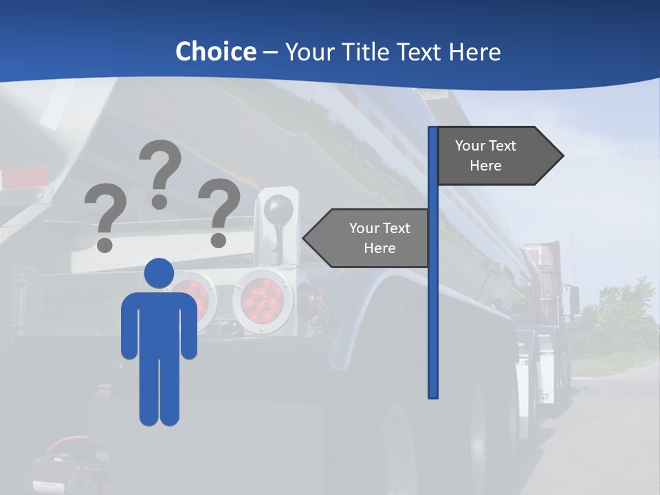 Fuel Tanker On The Road PowerPoint Template