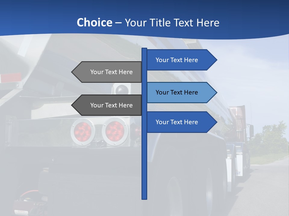 Fuel Tanker On The Road PowerPoint Template