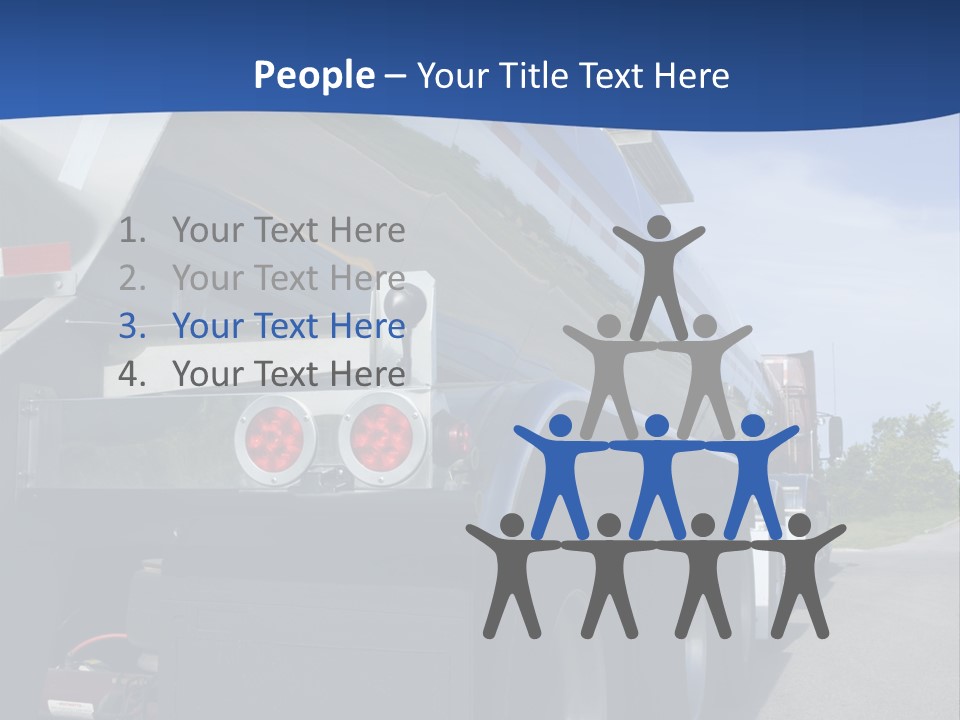 Fuel Tanker On The Road PowerPoint Template