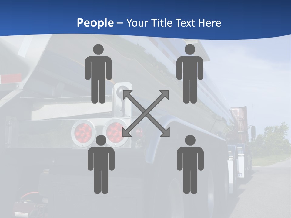 Fuel Tanker On The Road PowerPoint Template