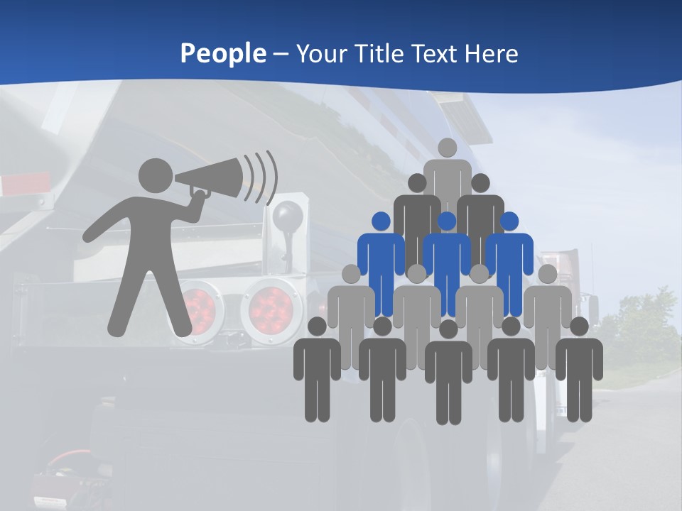 Fuel Tanker On The Road PowerPoint Template