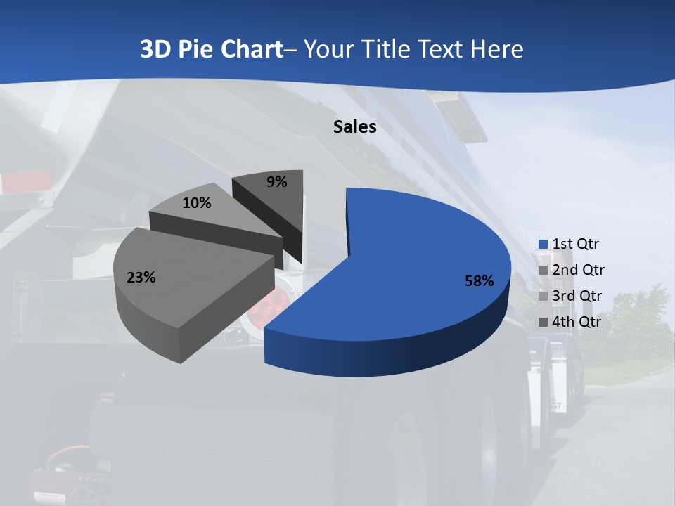 Fuel Tanker On The Road PowerPoint Template