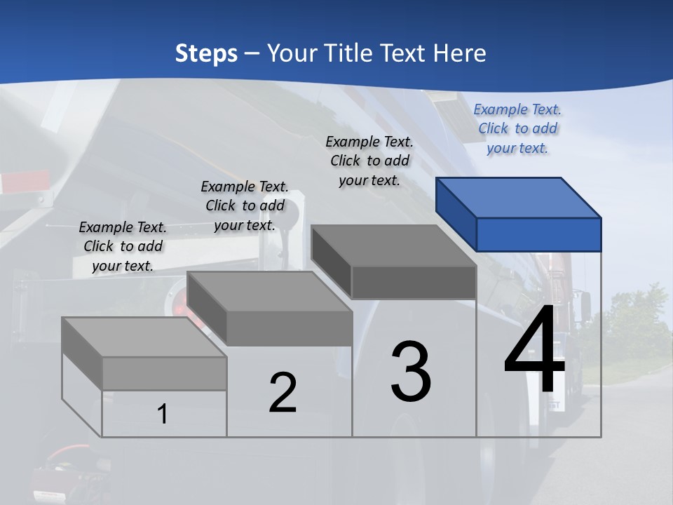 Fuel Tanker On The Road PowerPoint Template