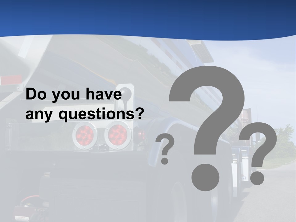 Fuel Tanker On The Road PowerPoint Template