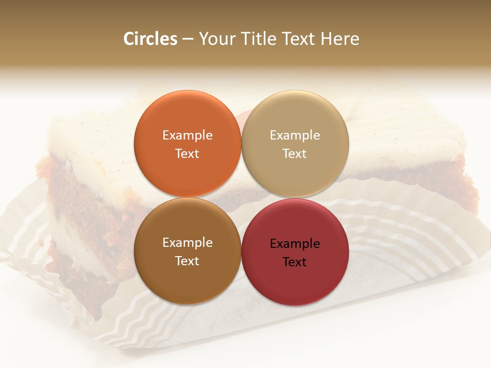 Piece Of Carrot Cake On Bakery Serving Paper Shot Over White. PowerPoint Template