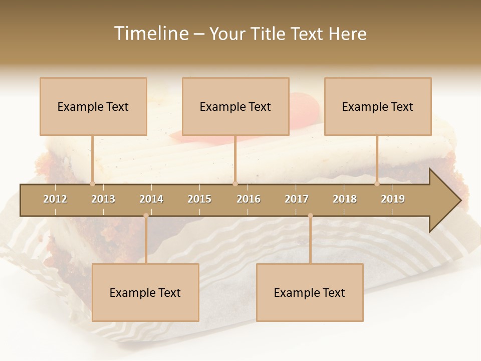 Piece Of Carrot Cake On Bakery Serving Paper Shot Over White. PowerPoint Template