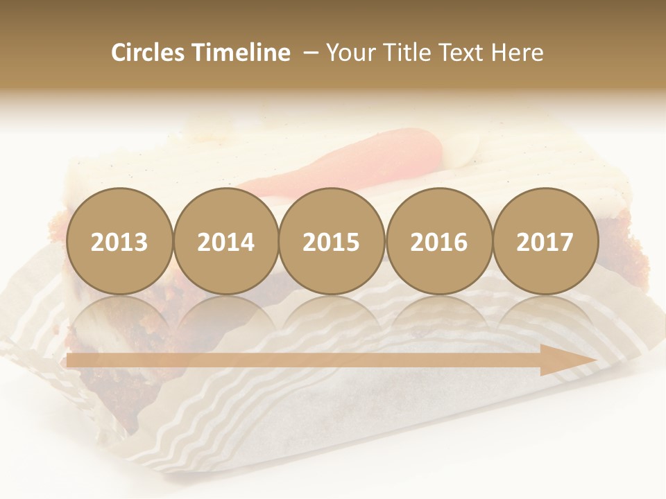 Piece Of Carrot Cake On Bakery Serving Paper Shot Over White. PowerPoint Template