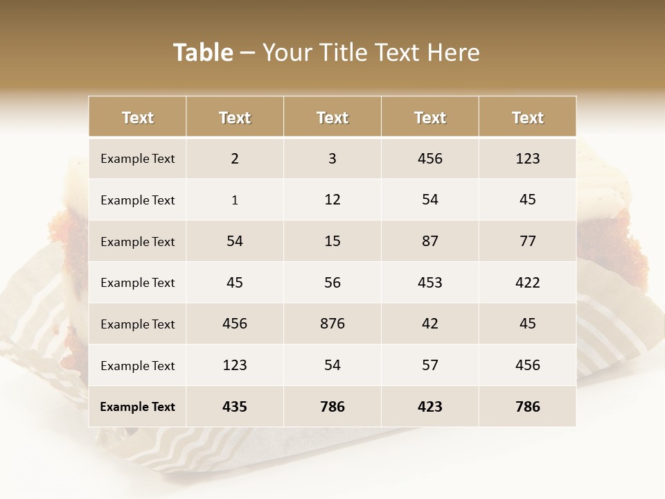 Piece Of Carrot Cake On Bakery Serving Paper Shot Over White. PowerPoint Template